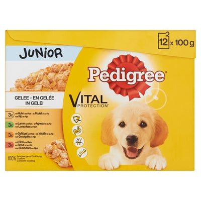 Pedigree Stammbaum Multipack-Mahlzeitbeutel Junior In Gelee