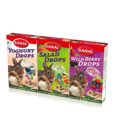 Sanal Nagetier 3Er-Pack Tropfen Joghurt / Salat / Waldbeere