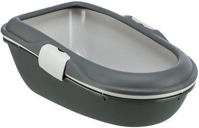 Trixie Berto Katzentoilette Offen Mit Trennsystem Grau/Pastellblau/Granit