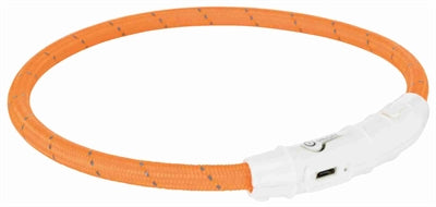 Trixie Leuchtendes Halsband Hund Blitz Usb Tpu / Nylon Orange