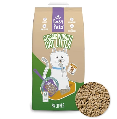 Easypets Biologisch Abbaubare Klassische Holzpellets Katzenstreu