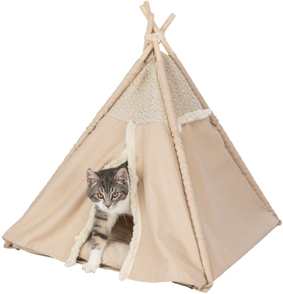 Trixie Katze Korb Tipi Boho Beige