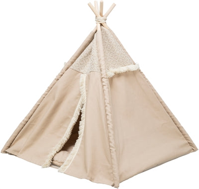 Trixie Katze Korb Tipi Boho Beige