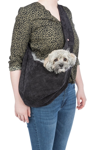 Trixie Dog Bag Belly Carrier Soft Schwarz/Grau