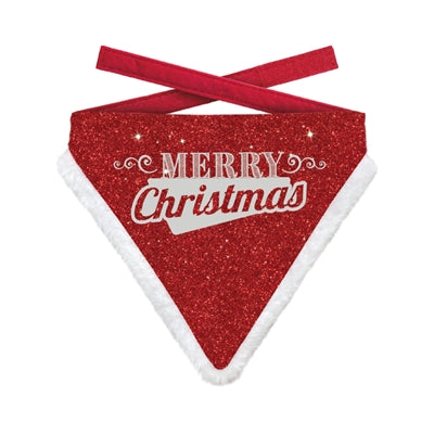 Plenty Gifts Weihnachtsbandana Frohe Weihnachten Glitzer Rot