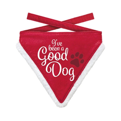 Plenty Gifts Weihnachtsbandana Guter Hund Rot