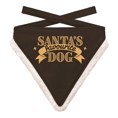 Plenty Gifts Weihnachtsbandana Santa's Lieblingshund Schwarz