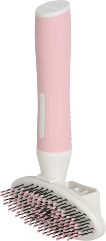 Zolux Anah Slicker Brush Soft Einziehbar Rosa/Weiss