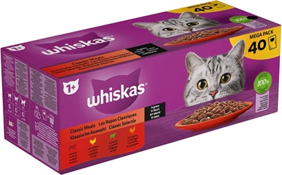 Whiskas Multipackbeutel Erwachsene Klassische Auswahl Fleisch In Sosse