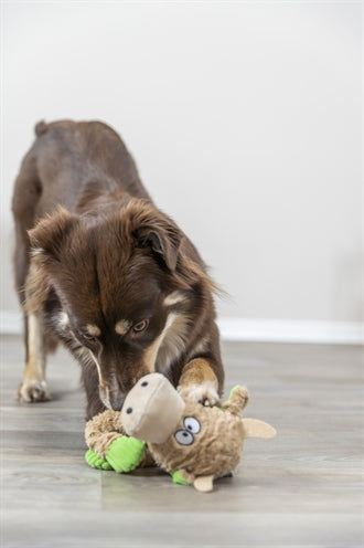 Trixie Hundespielzeug Kuh Plüsch Seil