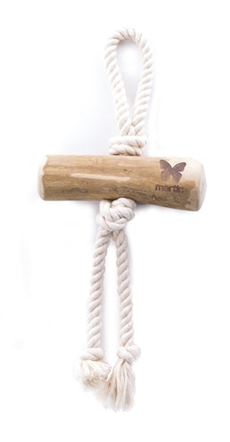 Martin Coffeewood Tug Toy Floss Rope Single Loop With Two Strings