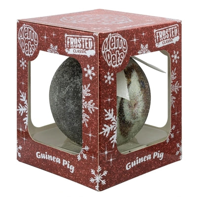 Plenty Gifts Weihnachtskugel Gefrostet Meerschweinchen Silber