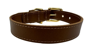 Sazzz Hundehalsband Braveheart Classic Leder Sattel Braun