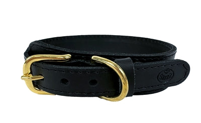 Sazzz Hundehalsband Pioneer Classic Leder Schwarz