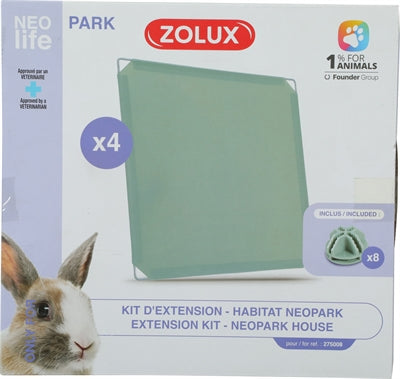 Zolux Neolife Neopark Kaninchen Erweiterungsset Geschlossene Platten