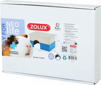 Zolux Neolife Holzhaus Meerschweinchen Blau