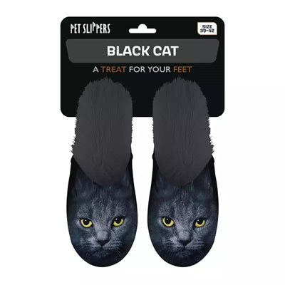 Markenlos Pantoffel Schwarz Katze Schwarz