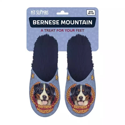 Markenlos Pantoffel Berner Sennenhund Dunkelblau