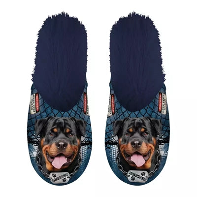 Markenlos Pantoffel Rottweiler Dunkelblau