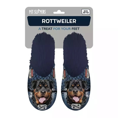 Markenlos Pantoffel Rottweiler Dunkelblau