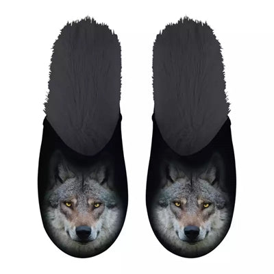 Markenlos Pantoffelwolf Schwarz